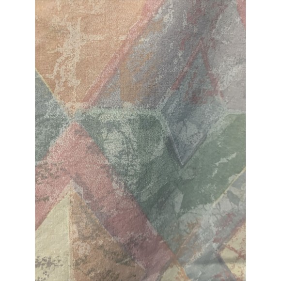 Vintage Wamsutta Standard Pillowcases Pair Abstract Southwestern Pastel Diamond - Picture 5 of 13